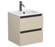 Тумба Miraggio Natura с раковиной Della 500 МДФ кашемир 8814854