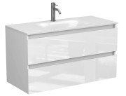 Тумба Miraggio Natura з раковиною Jessel 1000 МДФ білий глянсовий 8814888