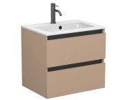 Тумба Miraggio Natura с раковиной Della 600 МДФ капучино 8814867