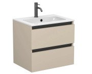 Тумба Miraggio Natura с раковиной Della 600 МДФ кашемир 8814855