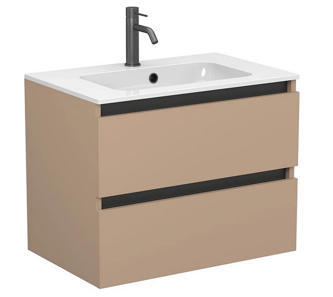 Тумба Miraggio Natura с раковиной Della 700 МДФ капучино 8814869