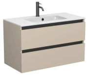 Тумба Miraggio Natura с раковиной Della 900 МДФ кашемир 8814859