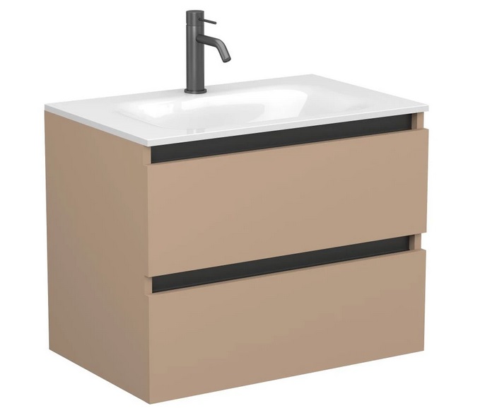 Тумба Miraggio Natura с раковиной Jessel 700 МДФ капучино 8814874