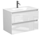 Тумба Miraggio Natura з раковиною Jessel 800 МДФ білий глянсовий 8814886