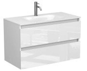 Тумба Miraggio Natura з раковиною Jessel 900 МДФ білий глянсовий 8814887