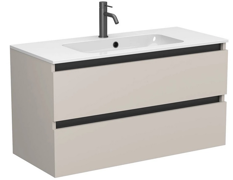 Тумба Miraggio Natura с раковиной Della 1000 ДСП кашемир 8814811