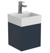 Тумба подвесная Miraggio Minima с раковиной Toni 300 МДФ синий 8815048