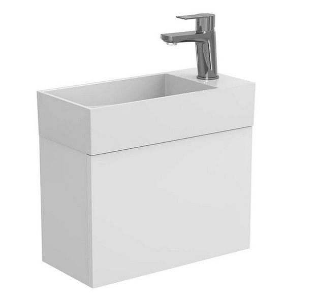 Тумба підвісна Miraggio Minima з раковиною Toni 450 МДФ білий мат 8815057