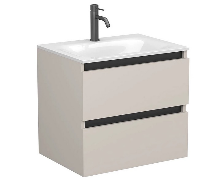 Тумба Miraggio Natura с раковиной Jessel 600 ДСП кашемир 8814835