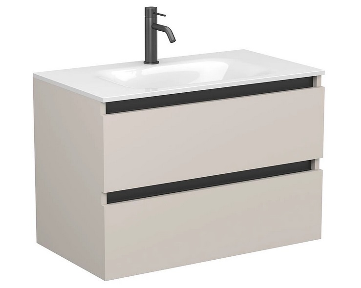 Тумба Miraggio Natura з раковиною Jessel 800 ДСП кашемір 8814837