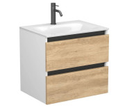 Тумба Miraggio Natura з раковиною Jessel 600 ДСП дуб небраска/білий мат 8814838