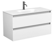 Тумба Miraggio Natura із раковиною Jessel 1000 МДФ/ДСП білий мат 8814804