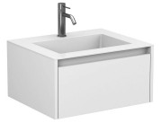 Тумба Miraggio Uno з раковиною Erica 600 МДФ білий мат 8815005