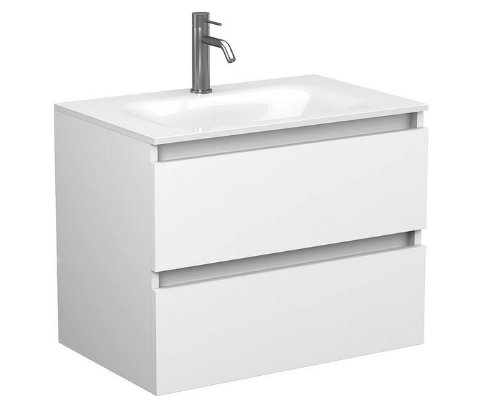 Тумба Miraggio Natura із раковиною Jessel 700 МДФ/ДСП білий мат 8814833