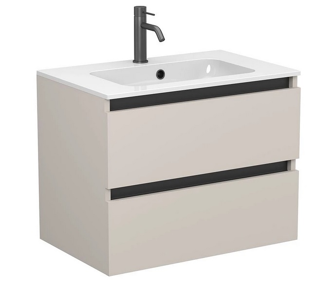 Тумба Miraggio Natura с раковиной Della 700 ДСП кашемир 8814808