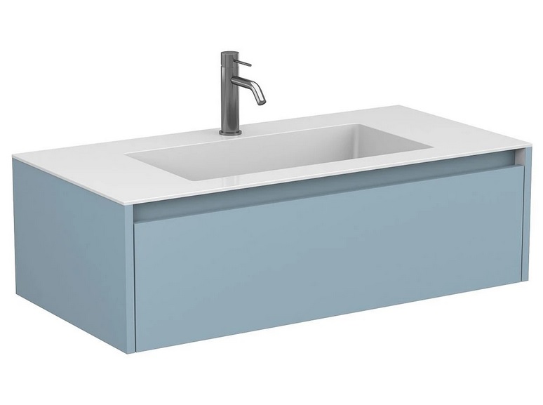 Тумба Miraggio Uno с раковиной Erica 1000 МДФ голубой 8815020
