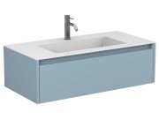 Тумба Miraggio Uno с раковиной Erica 1000 МДФ голубой 8815020