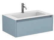 Тумба Miraggio Uno с раковиной Erica 800 МДФ голубой 8815018