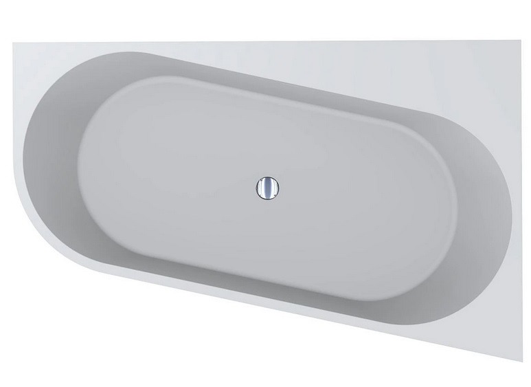 Ванна из искусственного камня Miraggio Layla CL 180x114 см правосторонняя Mirasoft Technology белый 8814296