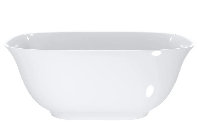 Ванна из искусственного камня Miraggio Santorini 164,5x80,5 см Miramarble глянцевый белый 0000609