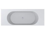Ванна із штучного каменю Miraggio Layla SC 240x92 см обрізка по довгій стороні Mirasoft Technology білий 8814297