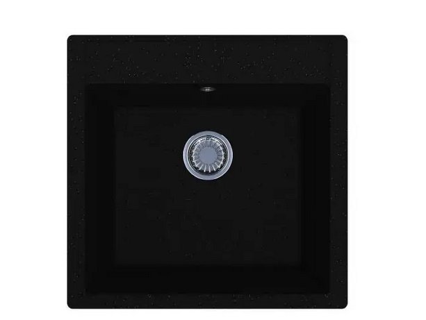 Мийка для кухні Miraggio Bodrum 50,8 х49, 5 см кварцовий пісок Mirastone total black 0002697