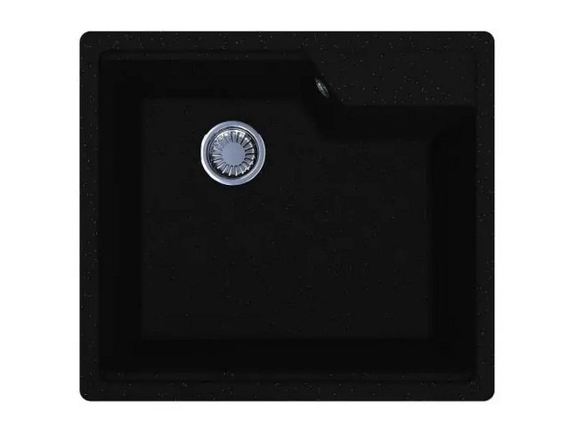 Мийка для кухні Miraggio Lisa 55,8 х49, 8 см кварцовий пісок Mirastone чорний 0002238