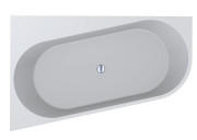 Ванна із штучного каменю Miraggio Layla CL 180x114 см лівостороння Mirasoft Technology білий 8814295