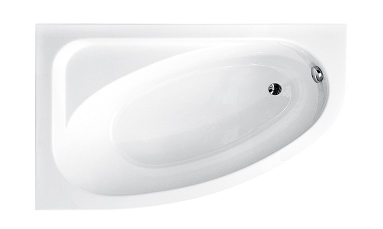 Ванна акриловая Besco Cornea 150х100 см левосторонняя глянцевый белый #WAC-150-NL