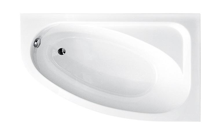 Ванна акрилова Besco Cornea 140х80 см правостороння білий глянсовий #WAC-140-NP