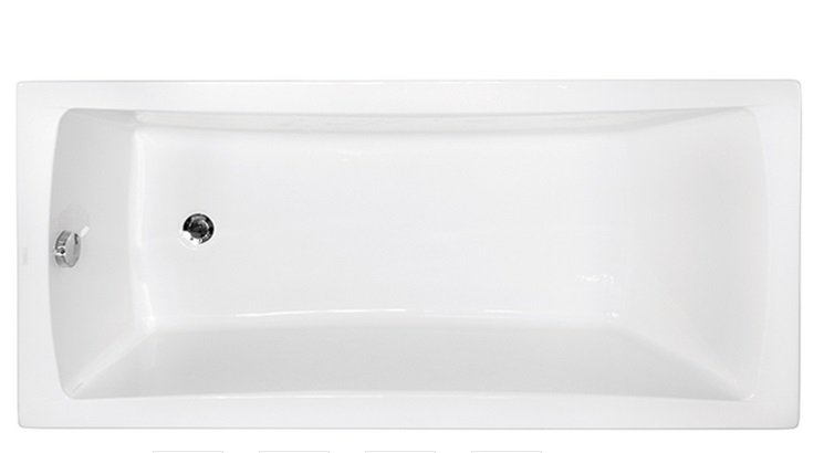 Ванна акрилова Besco Optima 170х70 см з підголовником та ручками глянсовий білий #WAO-170-PKP