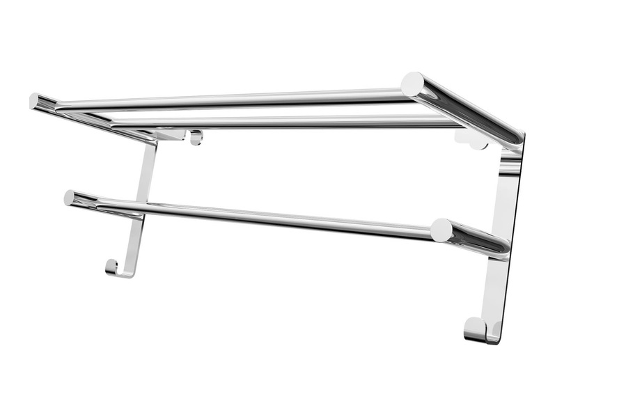 Полка для полотенцесушителя Mario Inox 520х204 мм круглая нержавеющая сталь хром 4820258986538