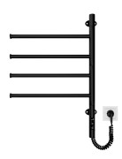 Электрический полотенцесушитель Mario Веер-I 600х445 TR черный мат 4820258980543