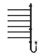 Электрический полотенцесушитель Mario Веер-I 800х445 TR черный мат 4820258980550