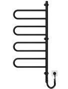 Електрична рушникосушка Mario Трістар-I 1000х445 TR таймер-регулятор чорний мат 4820258980598