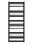 Водяной полотенцесушитель Mario Гера 1250x500/470 черный матовый 4820258984107