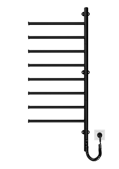 Електрична рушникосушарка Mario Веєр-I 1000х445/55 TR чорний мат 4820258980567
