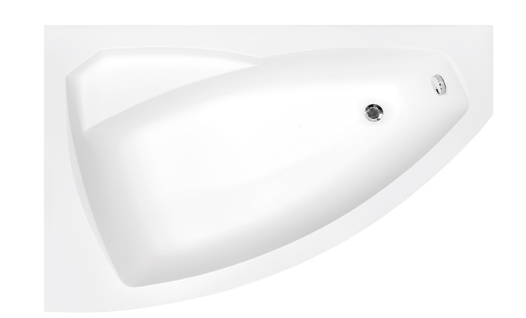 Ванна акрилова Besco Rima 160х100 см лівостороння глянсовий білий #WAR-160-NL