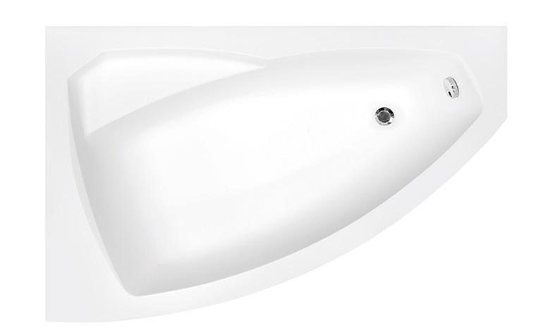 Ванна акрилова Besco Rima 170х110 см лівостороння глянсовий білий #WAR-170-NL