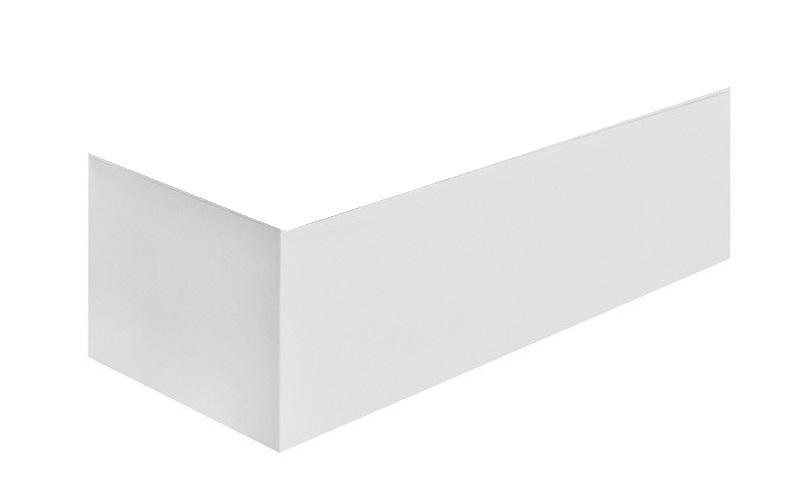 Панель для ванни Besco Quadro 155х70 см передня + бічна акрил глянцевий білий #OAQ-155-PK