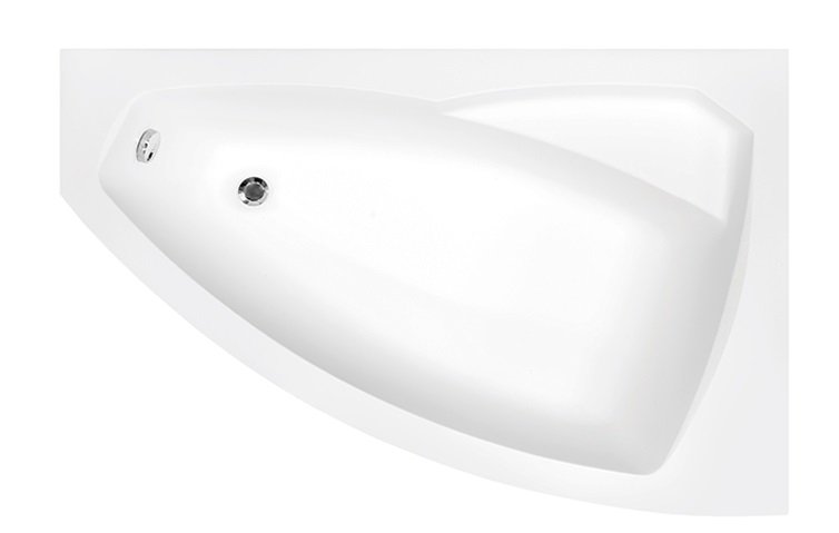 Ванна акрилова Besco Rima 160х100 см правостороння глянсовий білий #WAR-160-NP