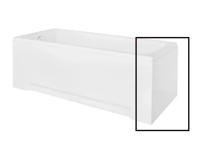 Панель для ванны Besco универсальная боковая 75х52 см санитарный акрил глянцевый белый OAW-75-52