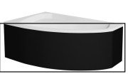 Панель для ванны Besco Rima 160 см санитарный акрил черный матовый OAR-160-NSC