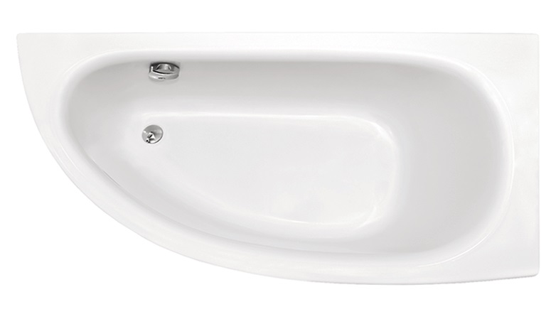 Ванна акриловая Besco Milena 150х70 см правосторонняя глянцевый белый #WAM-150-NP
