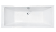 Ванна акрилова Besco Quadro Slim 155х70 см білий глянсовий #WAQ-155-SL