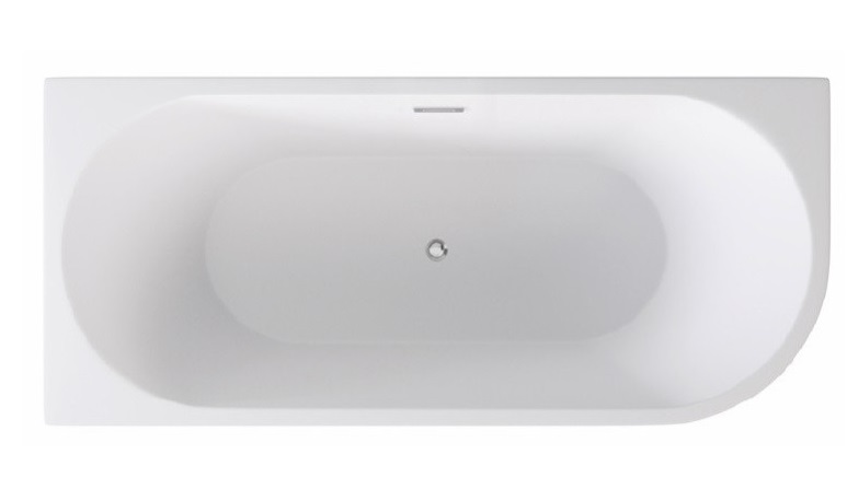 Ванна акрилова Besco Zoya 150х75 см правостороння із сифоном клік-клак хром глянсовий білий #WAS-150-ZL