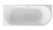 Ванна акриловая Besco Zoya 170х80 см левосторонняя с сифоном клик-клак хром глянцевый белый #WAS-170-ZL