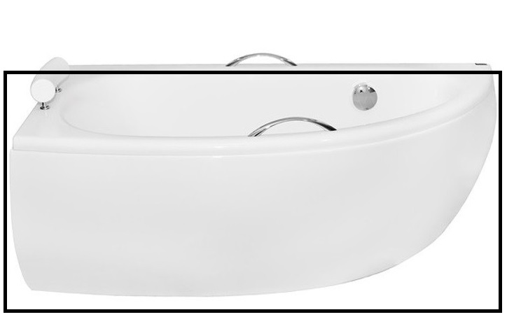 Панель для ванни Besco Milena 150 см ліва санітарний акрил глянсовий білий OAM-150-NL