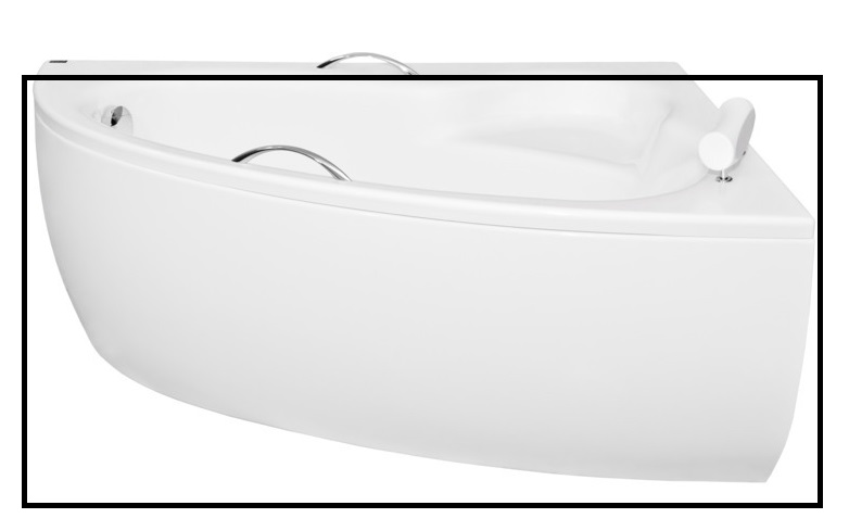 Панель для ванни Besco Natalia 150 см права санітарний акрил глянсовий білий OAN-150-NP