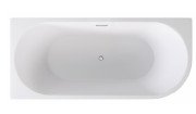 Ванна акриловая Besco Zoya 150х75 см левосторонняя с сифоном клик-клак хром глянцевый белый #WAS-150-ZL